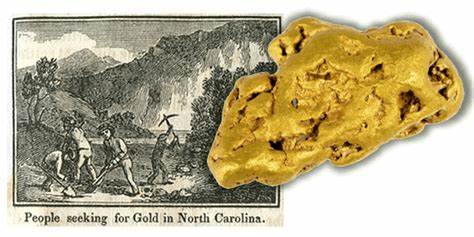 Smithsonian Institution. Striking it Rich: American Gold Rushes of the Early 19th Century. This article details the 1799 discovery of gold by Conrad Reed in Cabarrus County, North Carolina, and how it led to the first U.S. gold rush, centered around John Reed’s farm